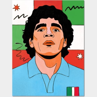 Diego Maradona Pop Art Original Illustration Posters and Art